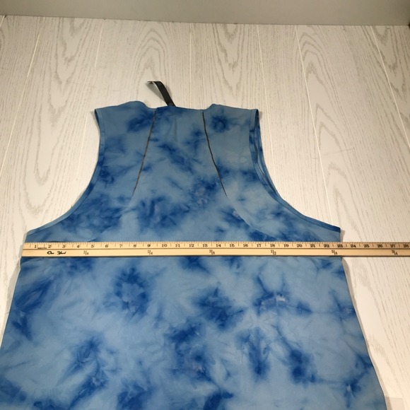 New Lululemon Fast and Free Tank Top Men XXL Blue Tie Dye Reflective Anti Odor - Picture 5 of 12